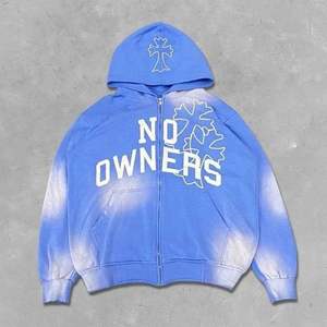 Sweat à capuche surdimensionné noir brodé personnalisé pour hommes sweat-shirt en coton épais embelli casquette broderie intégrale - Product Image 1