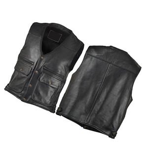 Service OEM Gilet en cuir respirant Offre Spéciale de haute qualité Gilet en cuir de dernière conception à prix raisonnable pour hommes en gros - Product Image 6