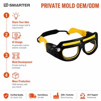 Lampe frontale rechargeable de style lunettes, corps en plastique ABS TPE, lumière LED de sécurité pour le camping, la randonnée, la plongée