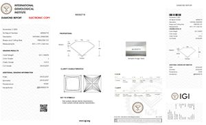 IGI Certifié 3.01 Carat Princess Cut J Color VVS2 Clarté Lâche Naturel Blanc Vrais Diamants Pour La Mise De Bijoux Utilisation à Faible Coût - Product Image 2