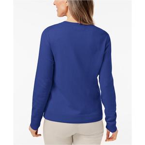 Cardigan da Donna Karen Scott, Taglia Small, Blu, in Lana, Casual, Ricamato con Decorazioni a Bottoni, per Estate e Autunno - Product Image 2