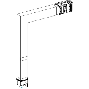 Gomito Discendente SCHNEIDER Electric KSA630DLF43F CANALIS con Barriera Antincendio, 630 Segmenti, per Condotti e Raccordi M-TO-M - Product Image 1