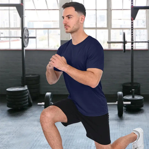 เสื้อยืดแขนสั้นสำหรับผู้ชายเสื้อยืดคอกลมผ้าฝ้ายทำจากผ้าโพลีเอสเตอร์สำหรับผู้ใหญ่ - Product Image 3