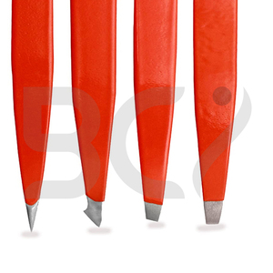 Kit de pinces à épiler de précision en acier inoxydable personnalisé, pointe inclinée pour l'épilation des poils du visage, des sourcils, des éclats et des poils incarnés - Product Image 6