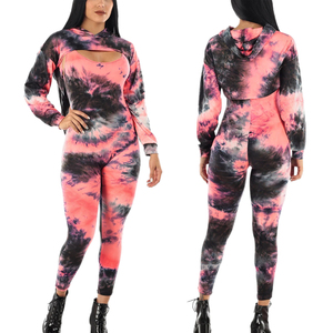 ชุดวอร์ม2ชิ้นมีฮู้ดสำหรับผู้หญิง, ชุดวอร์มเนื้อผ้าแคนวาสสำหรับใส่วิ่งแห้งเร็วลำลองสำหรับฤดูหนาว - Product Image 6