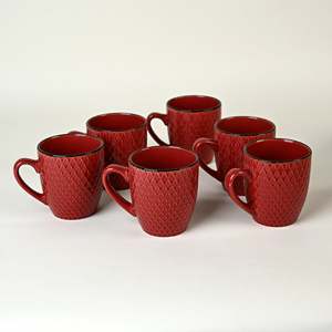 Modern Design Merlot Love Patterned Ceramic Coffee Mug 200ml Bronze <b>PC</b> Dishwasher & Microwave Safe Laser Engraved Logo <b>Set</b> of 6 - Product Image 2