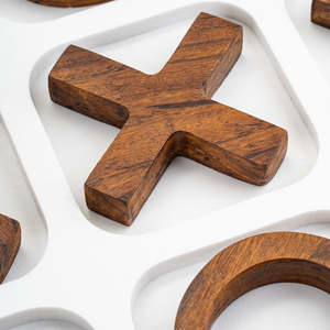 Mármol de calidad experta con Tic-Tac-Toe de madera Juego Tablero de mármol con XO de madera para niños y adultos - Product Image 5