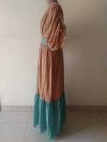 Robe décontractée pour femmes, à fleurs, à manches longues, style A, été/printemps, 100% coton