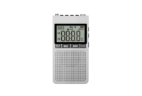 Mini Tragbares FM AM Radio Wecker mit Großem Bildschirm Kopfhöreranschluss Batteriebetriebenes Taschenradio