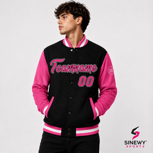 Chaqueta Varsity Negra Personalizada para Hombre, con Nombre y Número, Impresión por Transferencia de Calor, Ropa Deportiva Casual de Otoño - Product Image 4