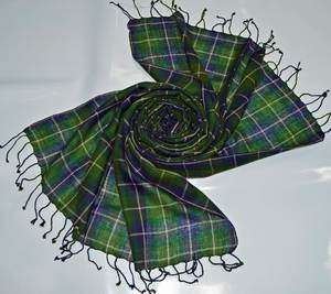 Bufanda de lana merino 100% para hombre, hecha a mano, verde brillante, estampado, tejido a mano, corbatas, bufanda de estilo liso - Product Image 3