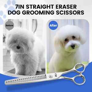 Ciseaux amincissants professionnels de toilettage pour chiens de 7 \ "avec 23 dents 80%-85% Taux d'amincissement Ciseaux de manucure sans ligne de mélange - Product Image 4