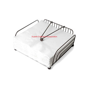 Servilletero plano de Metal negro con mesa de cocina y comedor, dispensador de pañuelos moderno decorativo para encimera de restaurante - Product Image 4