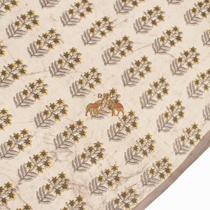 Tissu imprimé floral Dabu éco-responsable, teinture naturelle, 100% coton, tissu artisanal durable pour vêtements de filles - Product Image 6