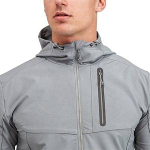 Veste coupe-vent d'extérieur pour hommes de marque personnalisée veste coupe-vent légère à capuche en tissu écologique imperméable pour l'hiver - Product Image 2