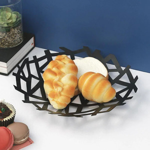 Decoración de mesa de lujo de alta calidad negra única, cuenco colgante multiusos decorativo para el hogar, cesta de frutas de moda, artículos de cena - Product Image 2