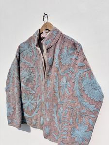 Best Quality Handmade Suzani Embroidery Jacket <b>Women</b> Short Suzani Cotton Jacket Free Size Customizable Suzani <b>Coat</b> - Product Image 3