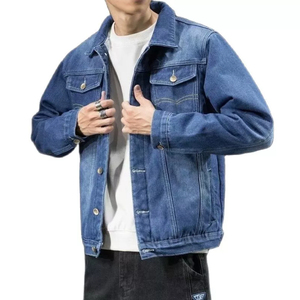 New 2026 Winter Clothing Men's <b>Think</b> Jacket for Autumn and Winter Denim Jacket Men 100% Cotton Made Denim Jacket OEM - Product Image 2