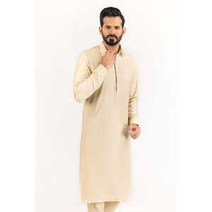 <b>White</b> Gold Unstitched 100% Cotton Poplin Fabric for <b>Dress</b> <b>Shirts</b> Plain Dyed - Product Image 3