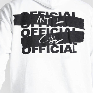 Ropa de calle personalizada 2025, ropa deportiva básica de fitness, jersey de manga larga mezclado de algodón, sudaderas con capucha estampadas de algodón para hombres - Product Image 3