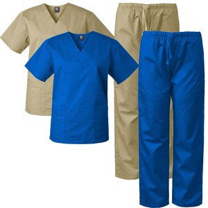 Plus Size Unisex Denim Hospital <b>Scrubs</b> <b>Sets</b> for Women Medical Nursing <b>Scrubs</b> - Product Image 1