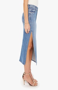 Nouveauté Jupe décontractée pour femmes, logo personnalisé, jeans en coton denim pour femmes et filles adultes, vêtements de rue longs pour l'extérieur - Product Image 4