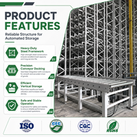 Système de rayonnage automatisé ASRS avec grue de stockage en mezzanine, système de rayonnage haute densité pour entrepôt, rayonnage à palettes en acier robuste, OEM ODM