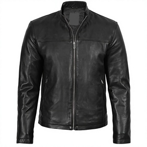 2026 OEM Most Demanding Original Black Cowhide <b>Leather</b> <b>Jackets</b> For <b>Men's</b> 100%High Quality Low MOQ Winter Heated Fashion <b>Jackets</b> - Product Image 1