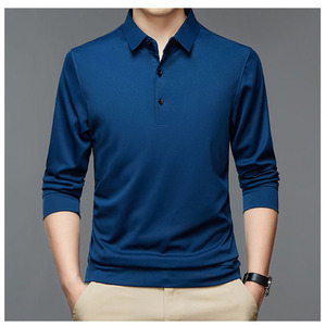 2023 hommes Streetwear mode à manches longues pour polos solide nouveaux hauts d'affaires printemps automne mince blanc T sweats à capuche sweats - Product Image 3