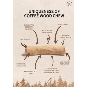 Eliminador de placa masticable de madera de café ecológico más vendido, goma de mascar fresca, alivio de la ansiedad y el estrés, palo masticable de larga duración - Product Image 4