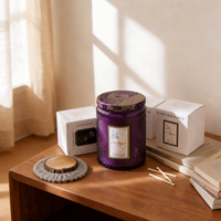Bougie parfumée sans fumée en cire de soja, décorative pour chambre, avec motif tournesol en dentelle en relief, cadeau Saint-Valentin