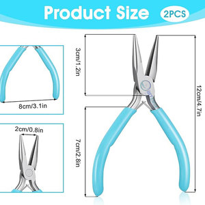 ชุดคีมปากแหลมสำหรับงานประดิษฐ์และซ่อมแซมเครื่องประดับ คุณภาพระดับมืออาชีพ 2 ชิ้น - Product Image 2