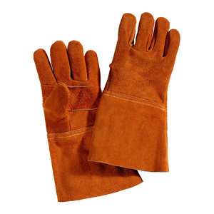 Soldadura de cuero de vaca Premium con forro de algodón, venta al por mayor, guante de trabajo dividido de vaca, construcción, protección de manos de invierno - Product Image 4