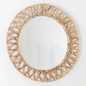 Global shipping <b>square</b> water hyacinth <b>mirror</b> bathroom bedroom styling wholesale handweave <b>mirrors</b> - Product Image 3