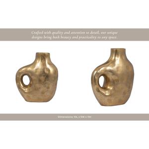 Black Simple Vase With Gold Detailing Perfect For Bedroom <b>Study</b> <b>Desk</b> Living Room Lounge And Creative Gift Or Decorative Use - Product Image 2