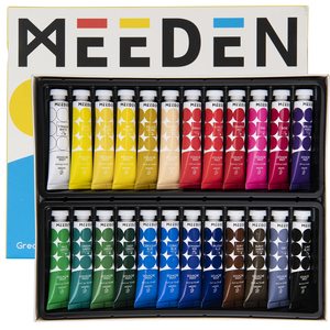 MEEDEN 24 couleurs vibrantes 12 ml <span class=keywords><strong>Peinture</strong></span> <span class=keywords><strong>gouache</strong></span> à base d'eau riche <span class=keywords><strong>en</strong></span> pigments non toxique Tubes de <span class=keywords><strong>peinture</strong></span> pour artiste - Product Image 1