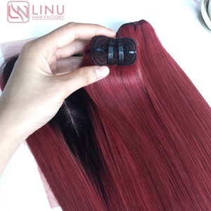 Pacotes de cabelo virgem vietnamita SDD e <span class=keywords><strong>DD</strong></span> Ombre coloridos com fecho a preço de atacado - Product Image 3