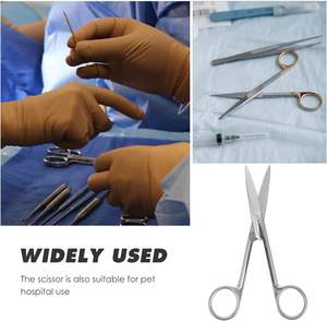 Tijeras médicas de acero inoxidable de 14 CM, base de instrumentos quirúrgicos, tijeras rectas de disección para quirófano - Product Image 6