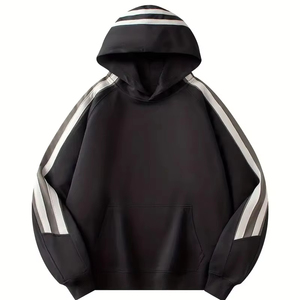 Sudadera con capucha de lana mezclada de algodón pesado al por mayor para hombre, jersey de gran tamaño básico personalizable para uso en invierno - Product Image 1