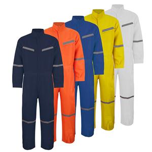 ชุดทำงานผ้าโพลีเอสเตอร์ป๊อปลินแบบสะท้อนแสงสำหรับงานอุตสาหกรรม - Product Image 6