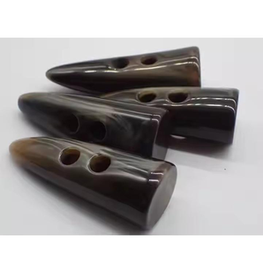 Meilleur blazer en cuir véritable avec boutons à bascule en corne naturelle, veste de costume, uniforme, veste de sport en brun foncé, style animal, logo gravé par Tradebit - Product Image 2