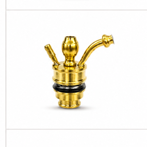 Chicha Farida en marbre pressé et laiton massif, luxe moderne, avec ensemble complet et tuyau lavable - Product Image 4