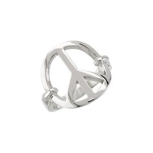 Anillo de Moda Stuller 14KW 50850:102P con Diamante Corte Princesa, Incrustaciones de Oro Rosa de 18K, Chapado en Oro Rosa de 14KW con Símbolo de Paz, Regalo - Product Image 1