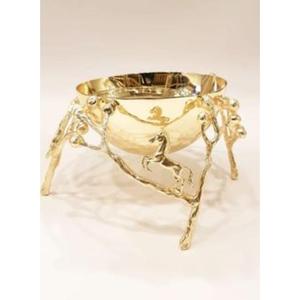 Bol de service en laiton orné pour vaisselle élégante et utilisation pratique dans les maisons de luxe et les célébrations culturelles - Product Image 3