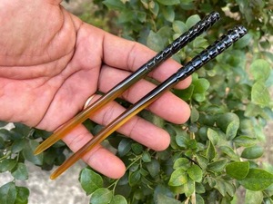 Polished <b>Finish</b> Buffalo Horn <b>Hair</b> Pins for Women's Ox Horn <b>Hair</b> Styling <b>Stick</b> Natural Accessory - Product Image 6