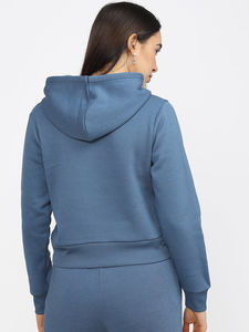 Sweat à capuche décontracté à la mode pour femmes avec manches longues doux et élégant pour l'hiver Logo avant longueur de vêtements courts - Product Image 2