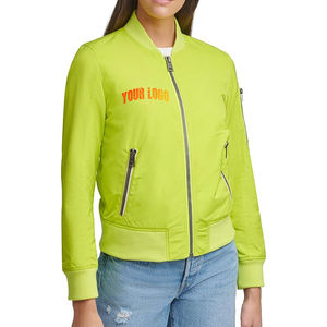 Vente en gros de veste universitaire pour femmes de haute qualité bombardier surdimensionné veste de baseball broderie personnalisée vêtements d'extérieur Letterman dames - Product Image 4