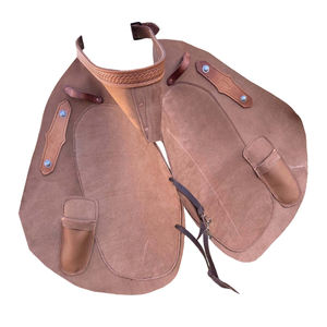 Tablier professionnel en cuir pour maréchal-ferrant, durable, réutilisable, vêtement de travail pour clinique vétérinaire, couleur noire - Product Image 2