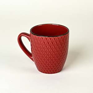 Tasses à café en céramique grès à motif Merlot Love, écologiques, compatibles lave-vaisselle, lot de 4, capacité 14 oz, avec logo gravé au laser - Product Image 4