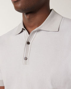 เสื้อโปโลเข้ารูปสำหรับผู้ชาย, ผ้าฝ้าย100% ระบายอากาศได้ดีสวมใส่สบายกระดุมสามเม็ด - Product Image 6